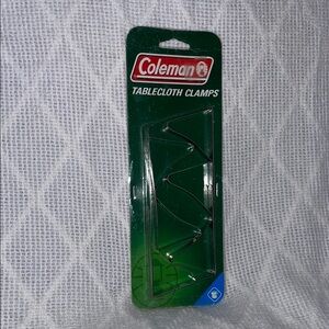 NIB Coleman Tablecloth Clamps - Silver